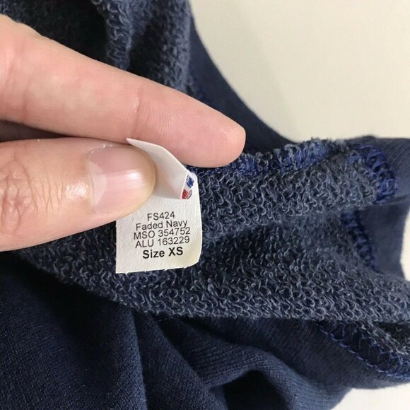 American Apparel NWOT Hoodie Size XS Navy Blue Sho - Picture 9 of 9